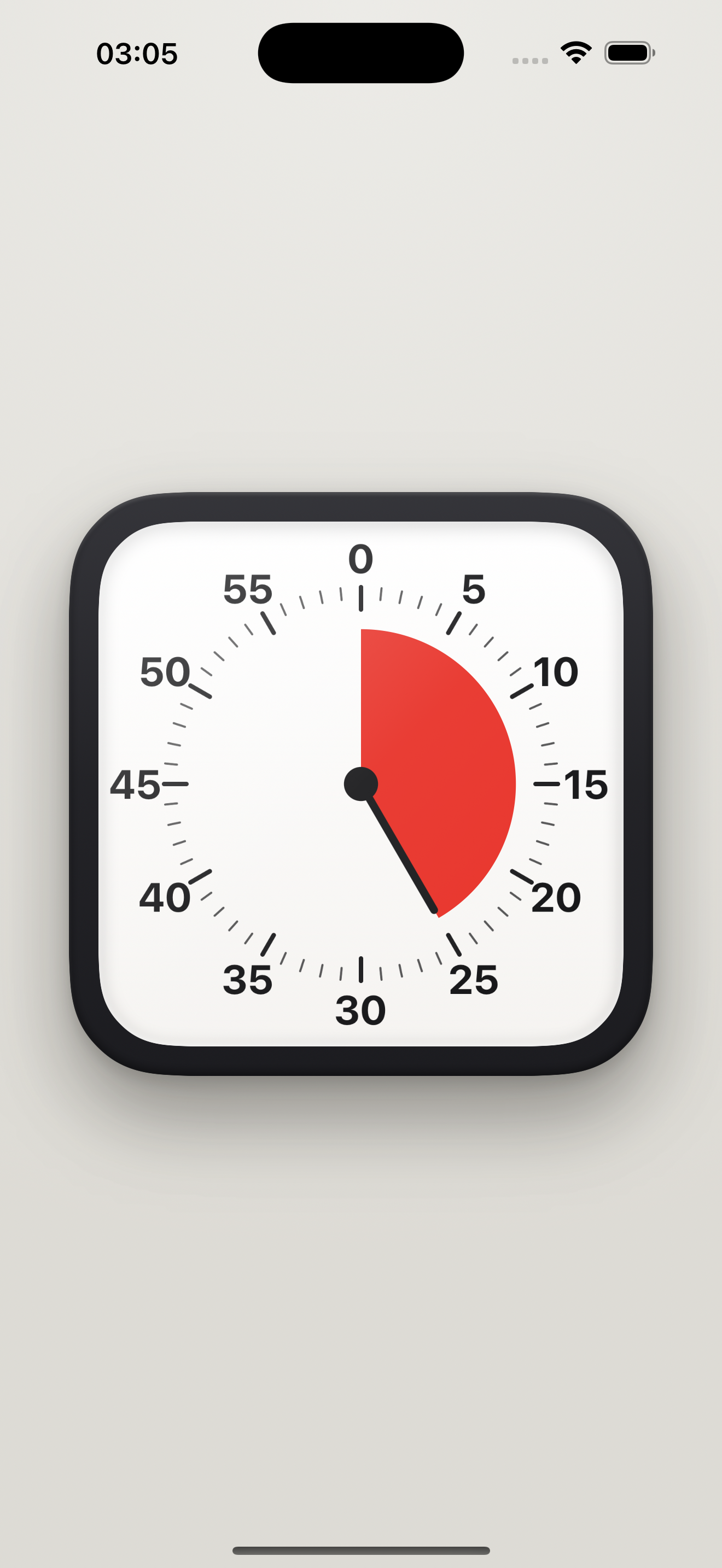 Delightful Visual Timer running on iPhone